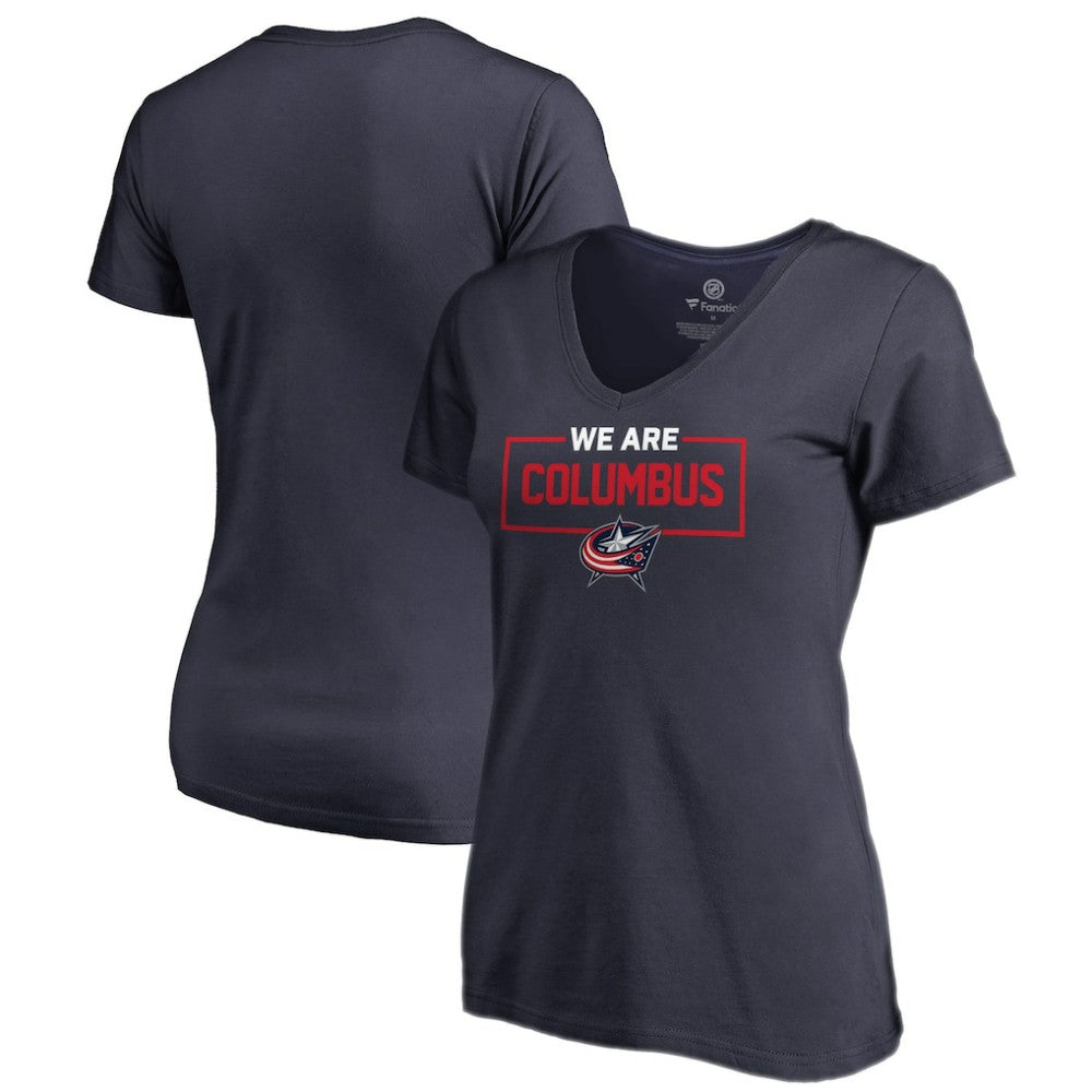 Columbus Blue Jackets Women's Iconic Collection V-Neck T-Shirt - Navy | NHL near me