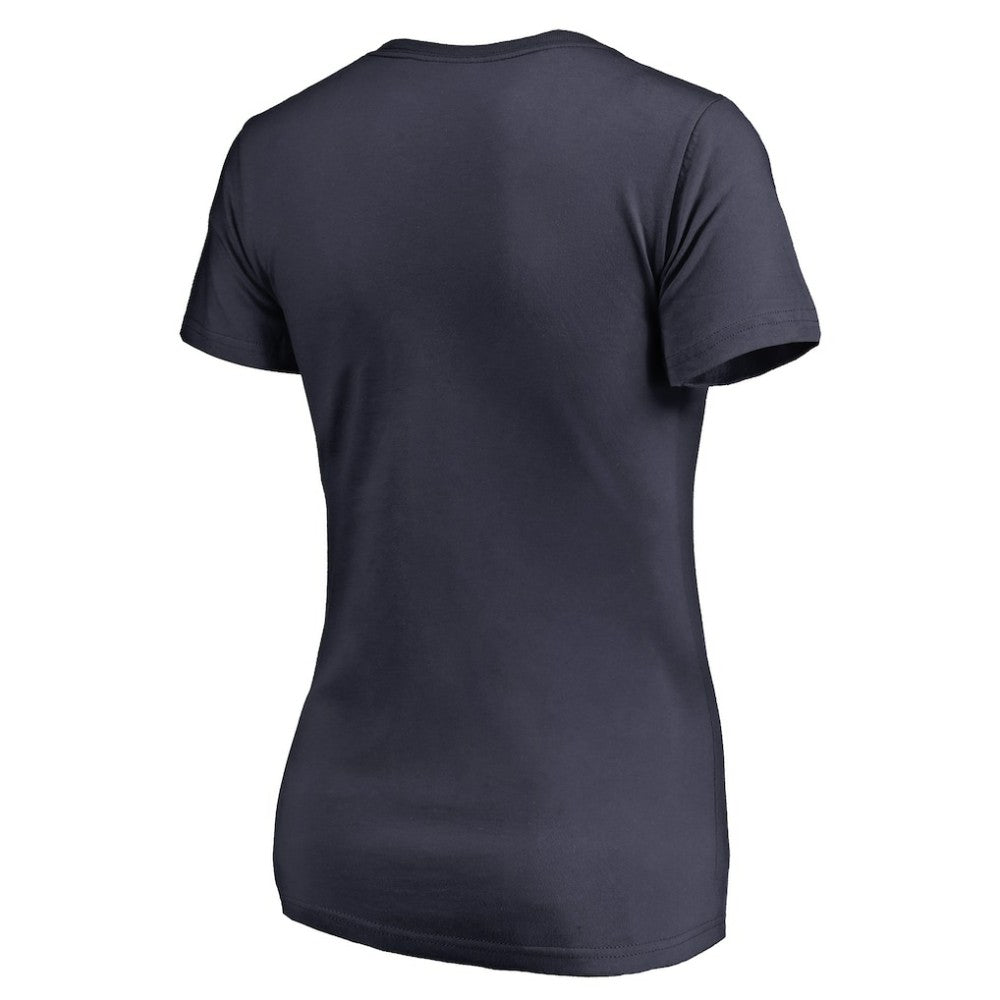 Edmonton Oilers Women's Iconic Collection V-Neck T-Shirt - Navy | NHL Lifestyle