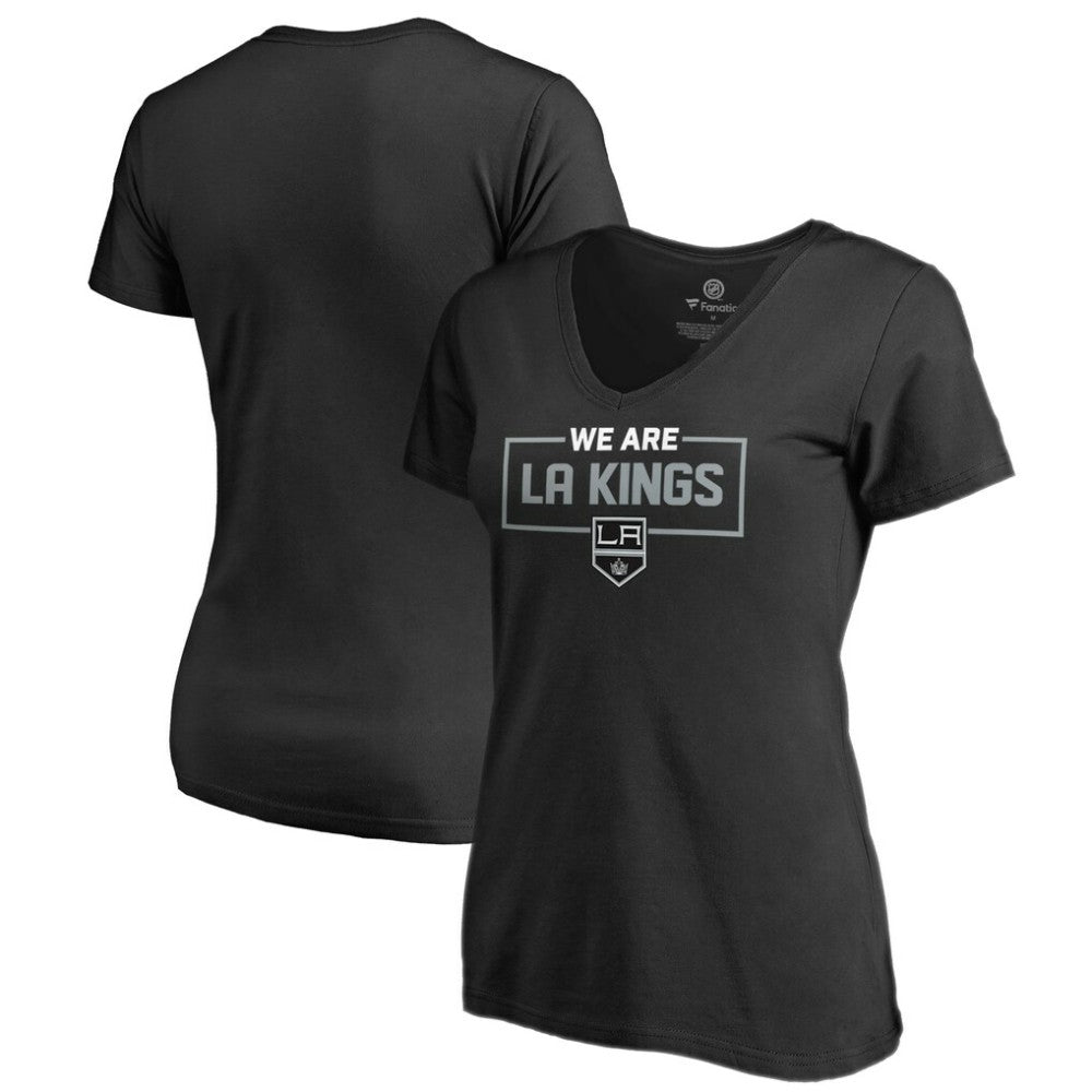 Los Angeles Kings Women's Iconic Collection V-Neck T-Shirt - Black | NHL Clearance