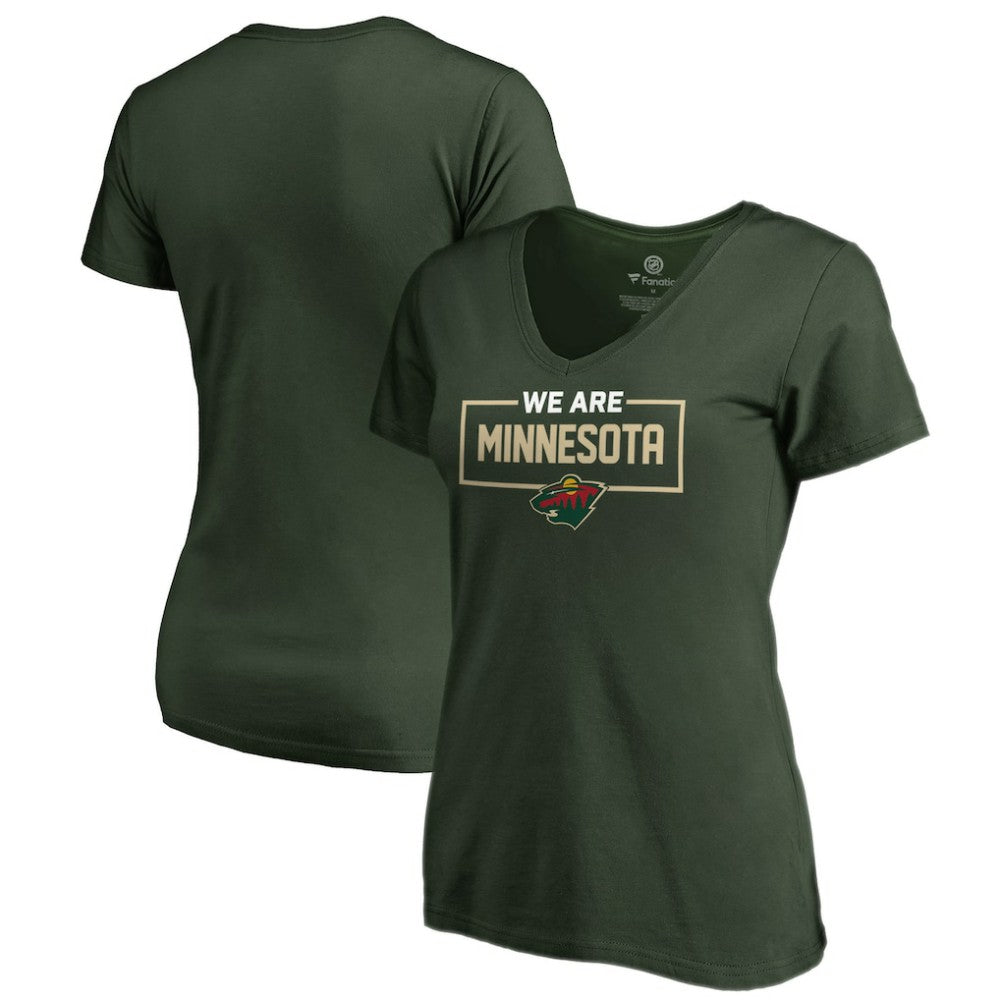 Minnesota Wild Women's Iconic Collection V-Neck T-Shirt - Green | NHL near me