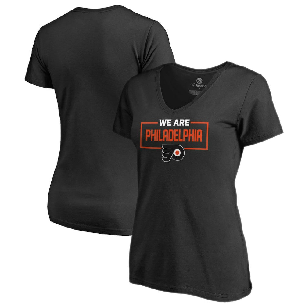 Philadelphia Flyers Women's Iconic Collection V-Neck T-Shirt - Black | NHL near me