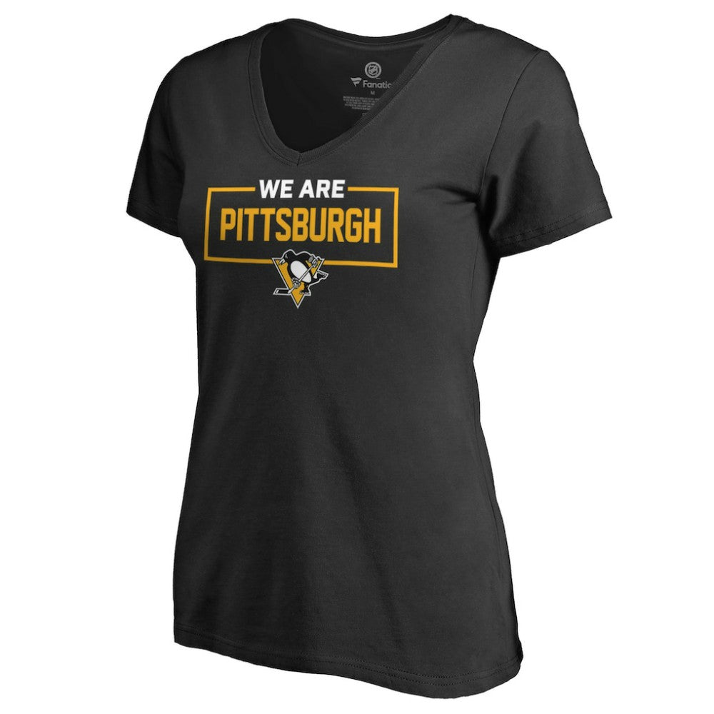 Pittsburgh Penguins Women's Iconic Collection V-Neck T-Shirt - Black | NHL near me