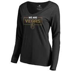 Vegas Golden Knights Women's Iconic Collection We Are Long Sleeve V-Neck T-Shirt - Black | NHL online