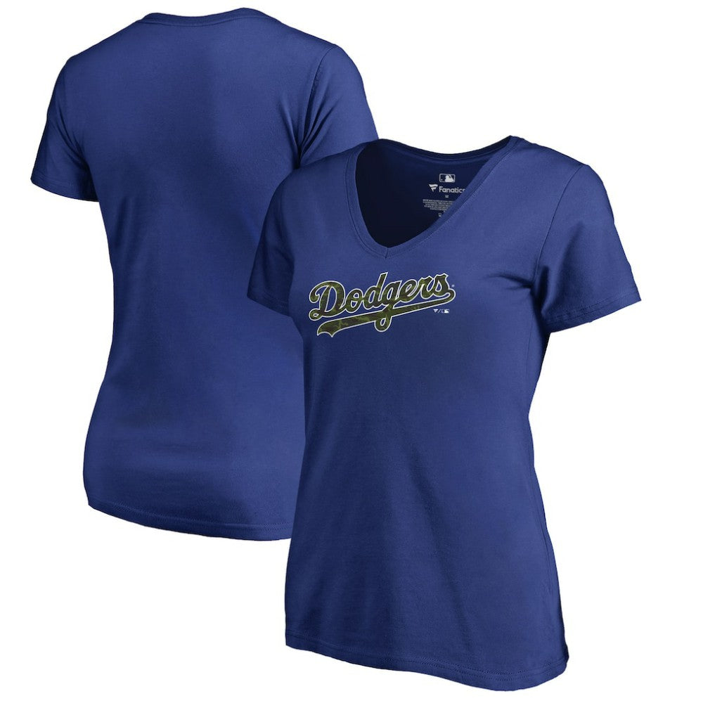 Los Angeles Dodgers Women's Armed Forces Wordmark T-Shirt Sale