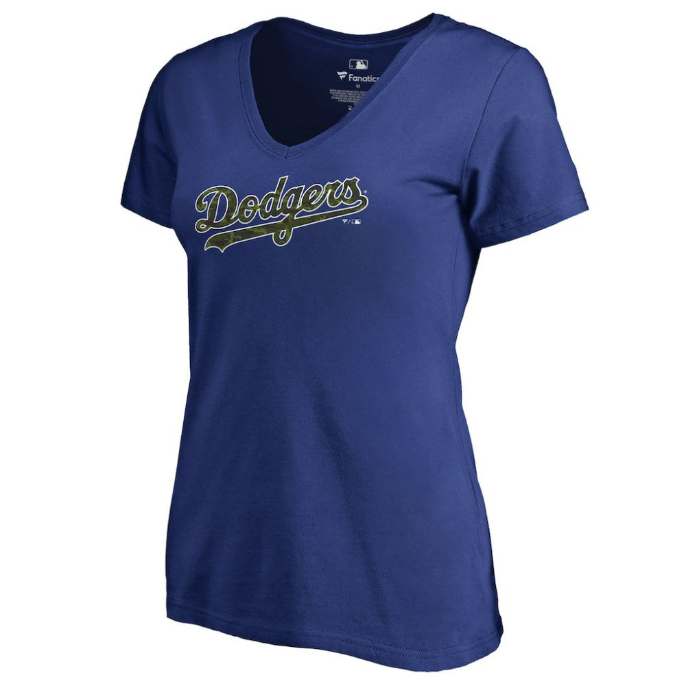 Los Angeles Dodgers Women's Armed Forces Wordmark T-Shirt Sale