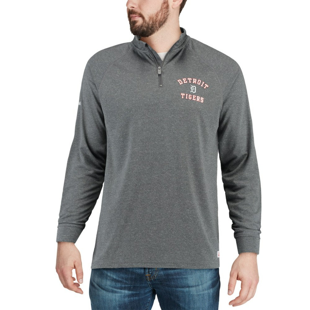 Detroit Tigers Stitches Team Raglan Quarter-Zip Pullover Jacket Near Me