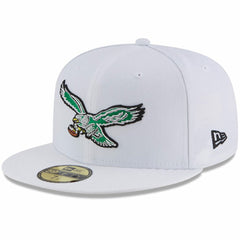 Philadelphia Eagles New Era Throwback Logo Omaha 59FIFTY Fitted Hat - White - NFL