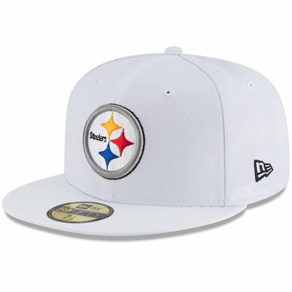 Pittsburgh Steelers New Era Omaha 59FIFTY Fitted Hat - White - NFL