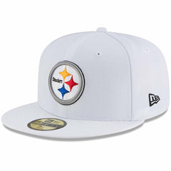 Pittsburgh Steelers New Era Omaha 59FIFTY Fitted Hat - White - NFL