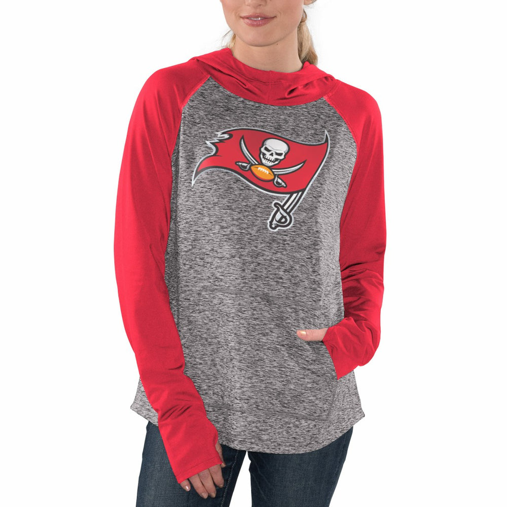 Tampa Bay Buccaneers G-III 4Her by Carl Banks Women's Championship Ring Pullover Hoodie - Heathered Gray/Red - NFL