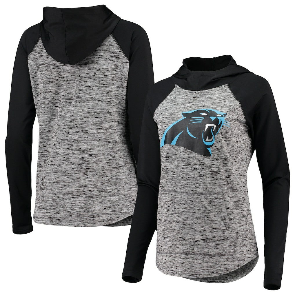 Carolina Panthers G-III 4Her by Carl Banks Women's Championship Ring Pullover Hoodie - Heathered Gray/Black - NFL
