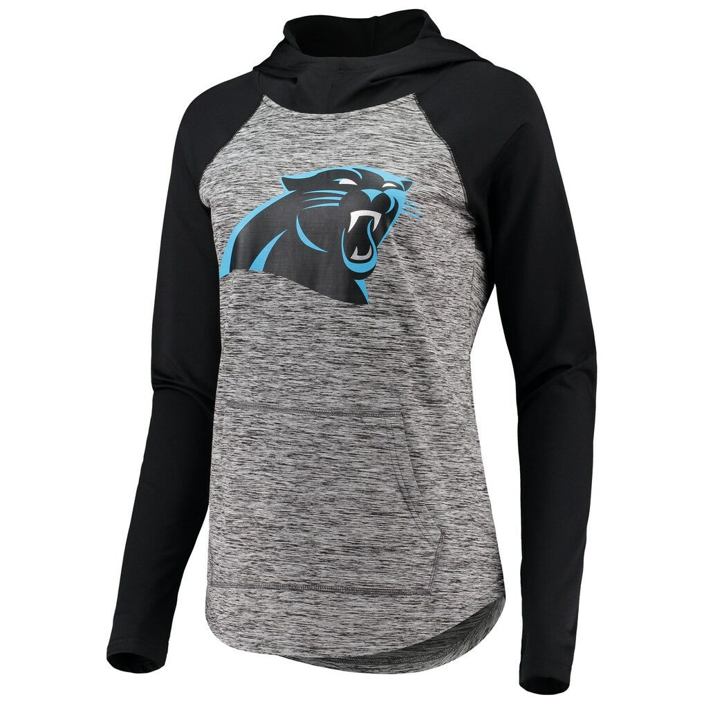 Carolina Panthers G-III 4Her by Carl Banks Women's Championship Ring Pullover Hoodie - Heathered Gray/Black - NFL