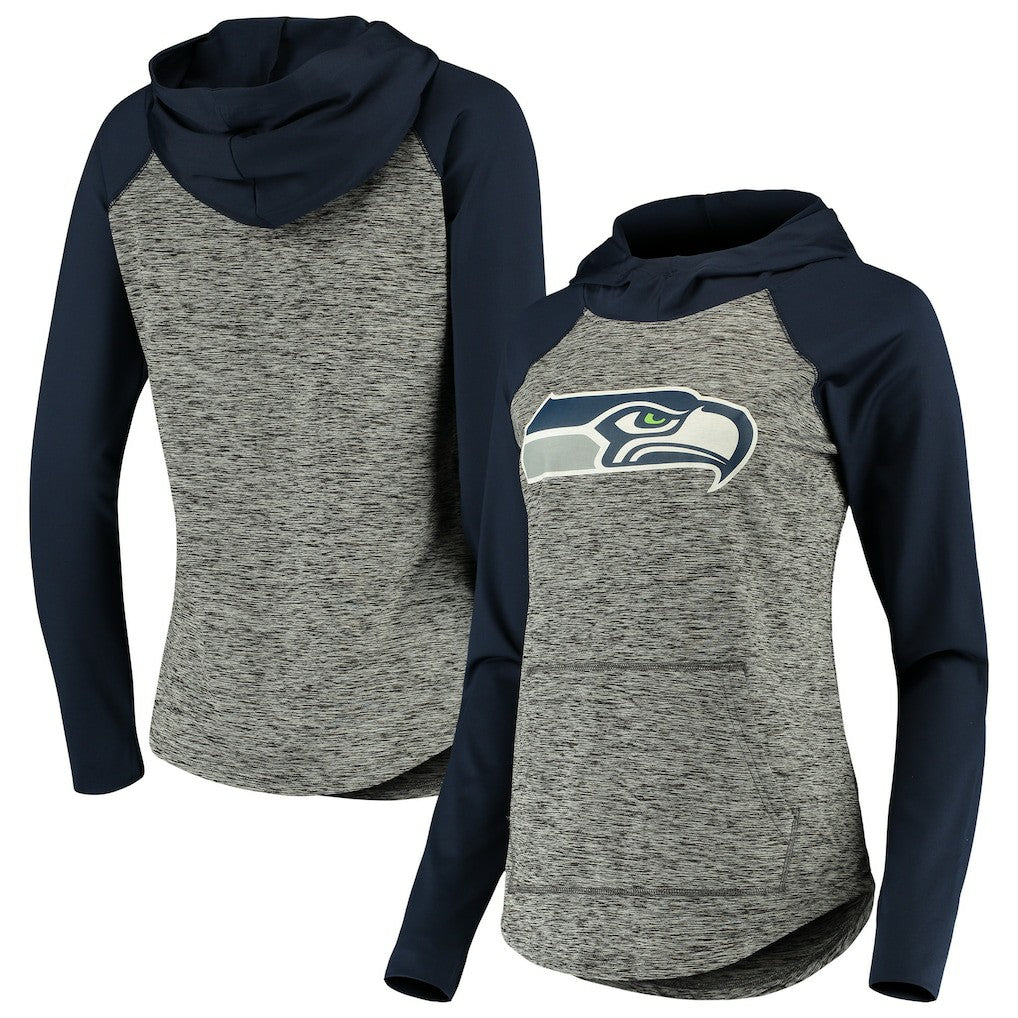 Seattle Seahawks G-III 4Her by Carl Banks Women's Championship Ring Pullover Hoodie - Heathered Gray/College Navy - NFL