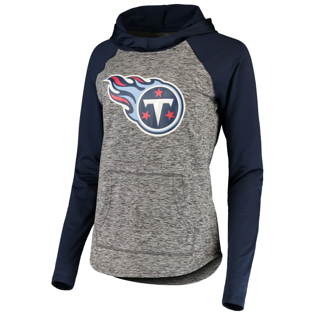 Tennessee Titans G-III 4Her by Carl Banks Women's Championship Ring Pullover Hoodie - Heathered Gray/Navy - NFL