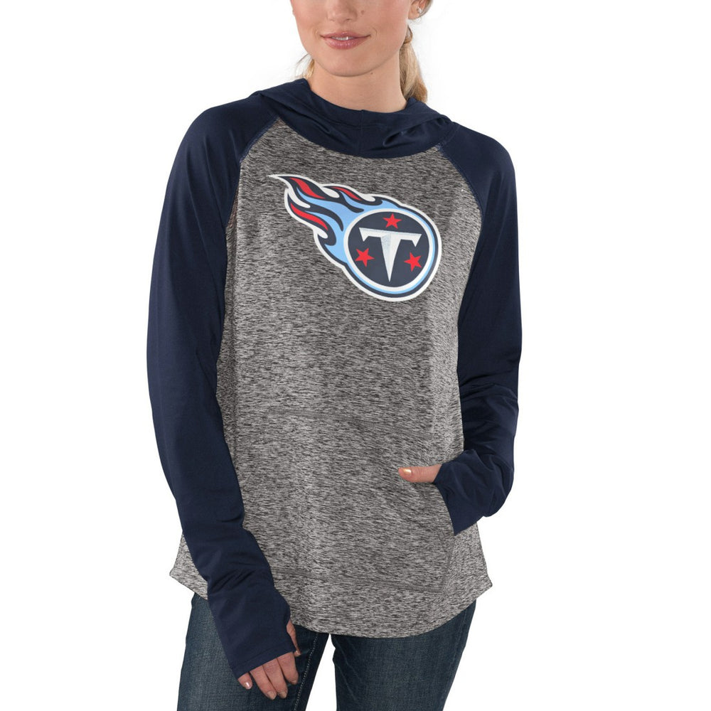 Tennessee Titans G-III 4Her by Carl Banks Women's Championship Ring Pullover Hoodie - Heathered Gray/Navy - NFL