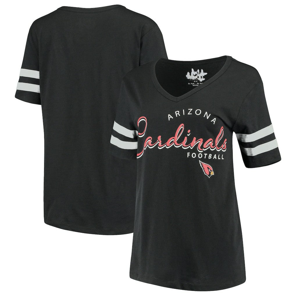 Arizona Cardinals Touch Women's Triple Play V-Neck T-Shirt - Black - NFL