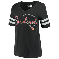 Arizona Cardinals Touch Women's Triple Play V-Neck T-Shirt - Black - NFL