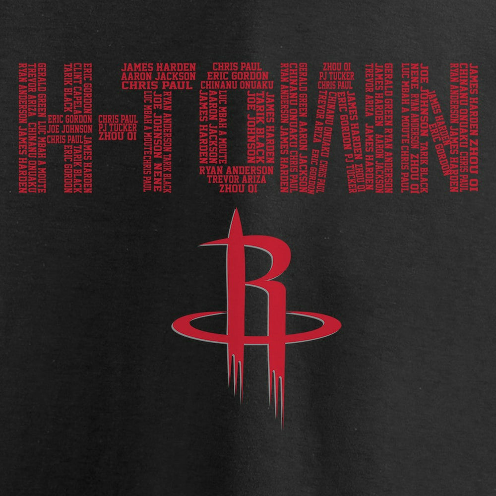 Houston Rockets Hometown Collection Repeating Roster T-Shirt Black
