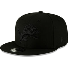 Detroit Lions New Era Black On Black 9FIFTY Adjustable Hat - Black - NFL