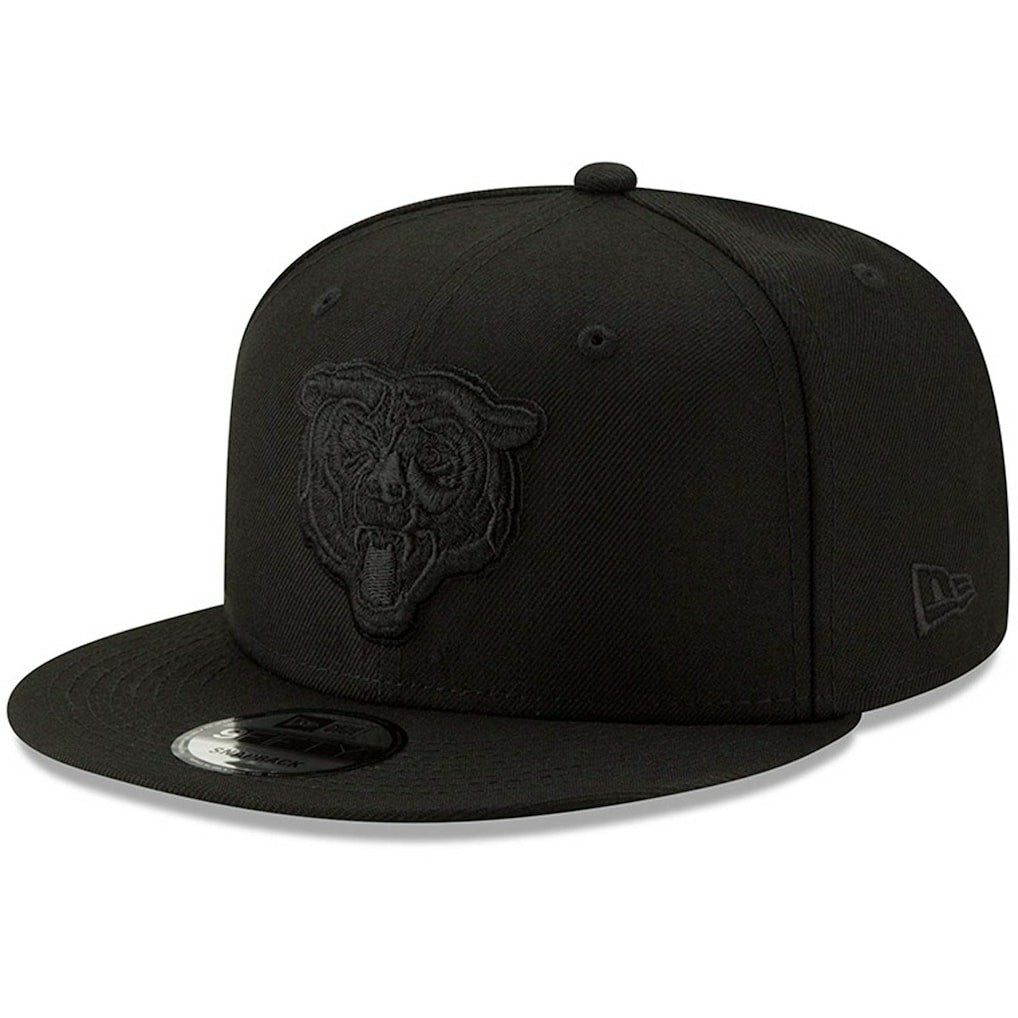 Chicago Bears New Era Black On Black 9FIFTY Adjustable Hat - Black - NFL