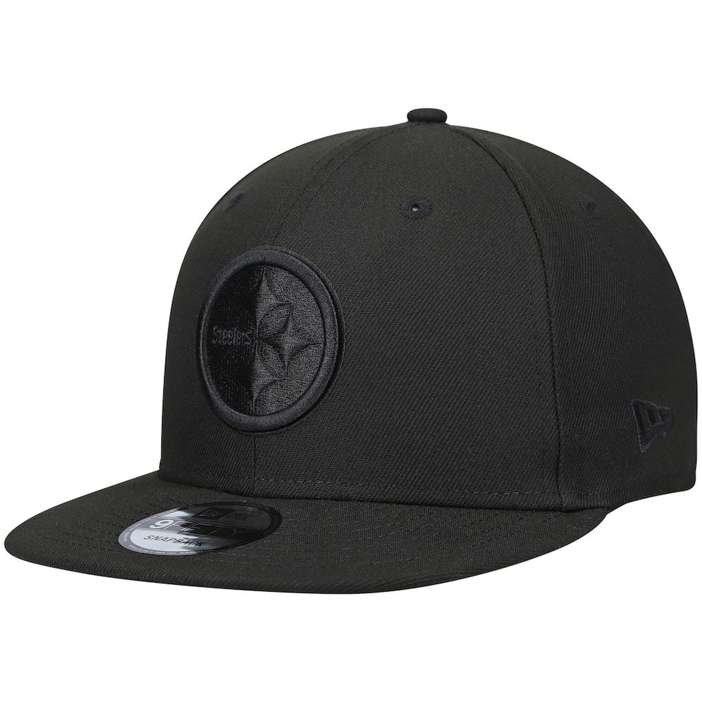 Pittsburgh Steelers New Era Black On Black 9FIFTY Adjustable Hat - Black - NFL