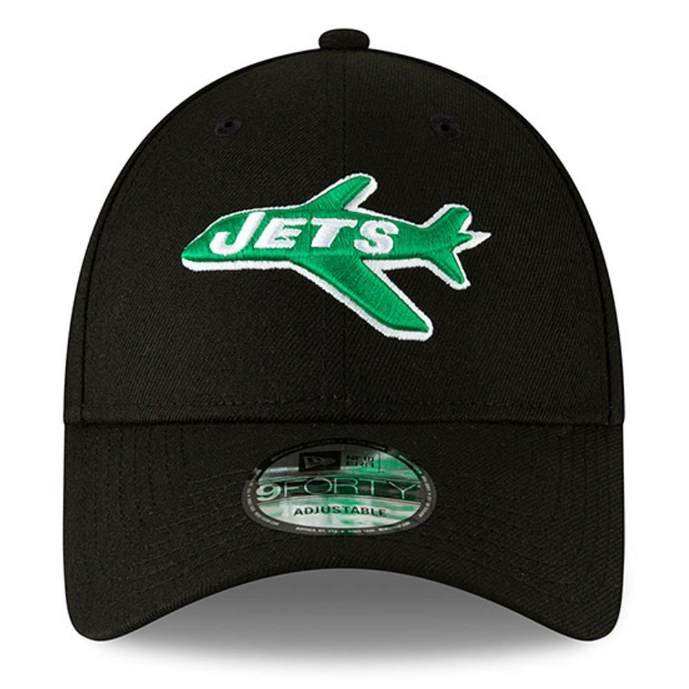 New York Jets New Era The League Throwback 9FORTY Adjustable Hat - Black - NFL