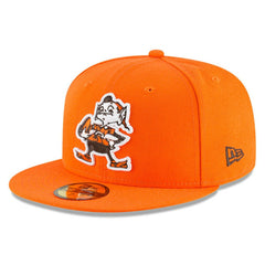 Cleveland Browns New Era Omaha Brownie The Elf Throwback 59FIFTY Fitted Hat - Orange - NFL