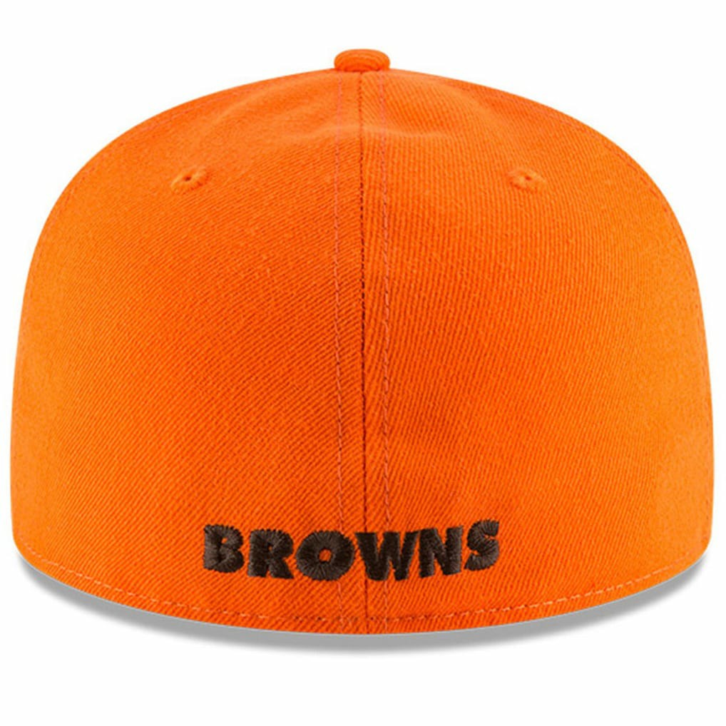 Cleveland Browns New Era Omaha Brownie The Elf Throwback 59FIFTY Fitted Hat - Orange - NFL
