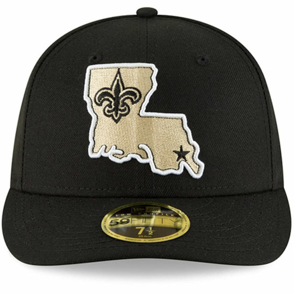 New Orleans Saints New Era Alternate Logo Omaha Low Profile 59FIFTY Fitted Hat - Black - NFL