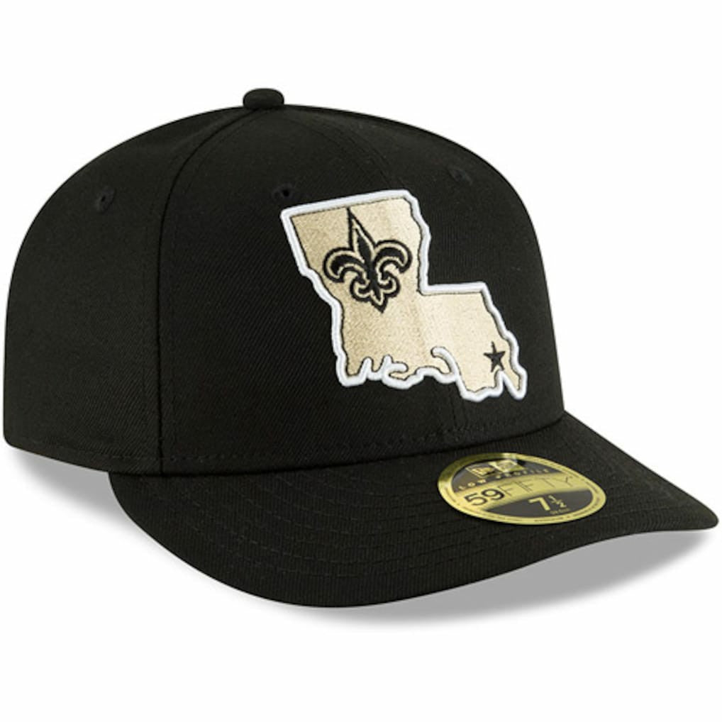 New Orleans Saints New Era Alternate Logo Omaha Low Profile 59FIFTY Fitted Hat - Black - NFL