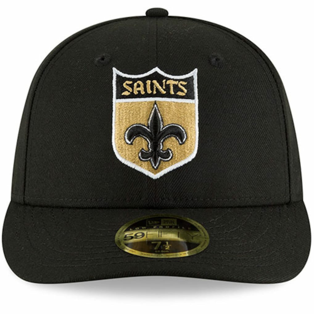 New Orleans Saints New Era Omaha Throwback Low Profile 59FIFTY Fitted Hat - Black - NFL