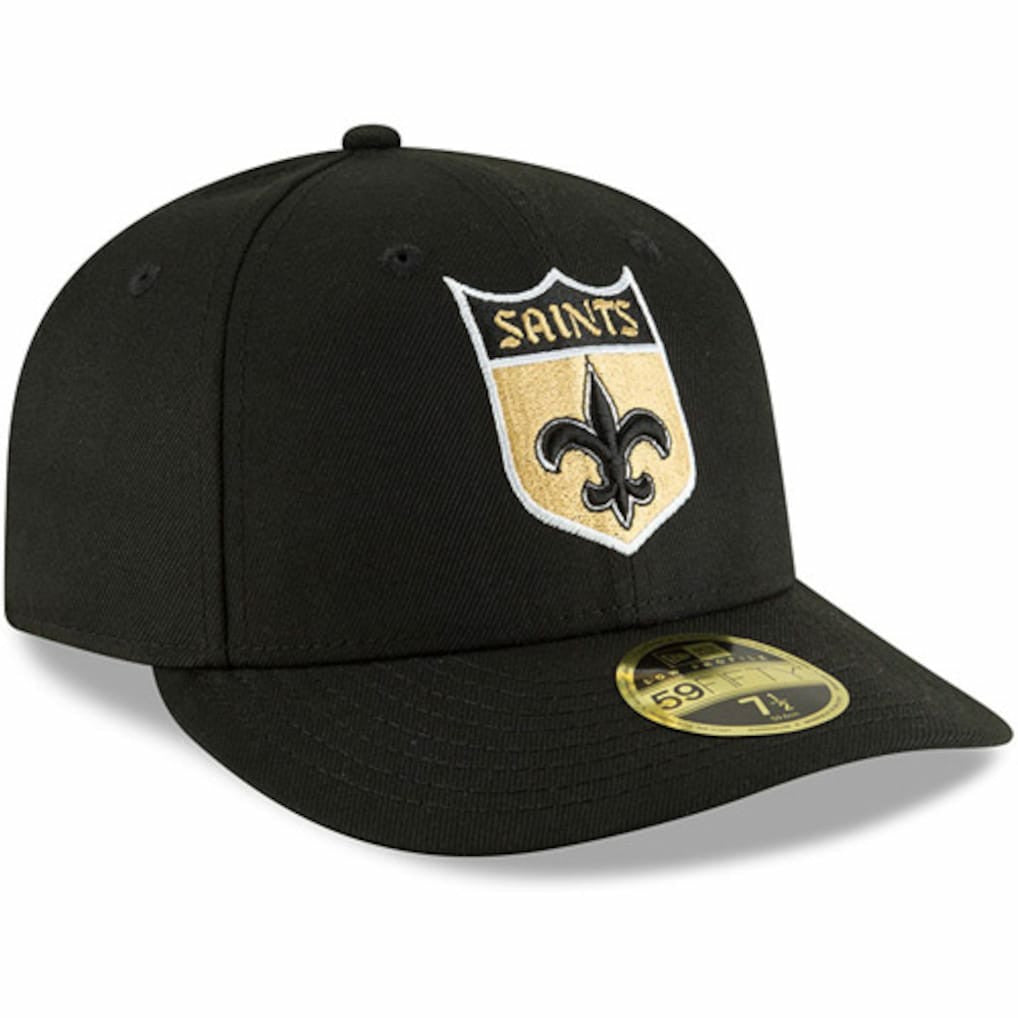 New Orleans Saints New Era Omaha Throwback Low Profile 59FIFTY Fitted Hat - Black - NFL