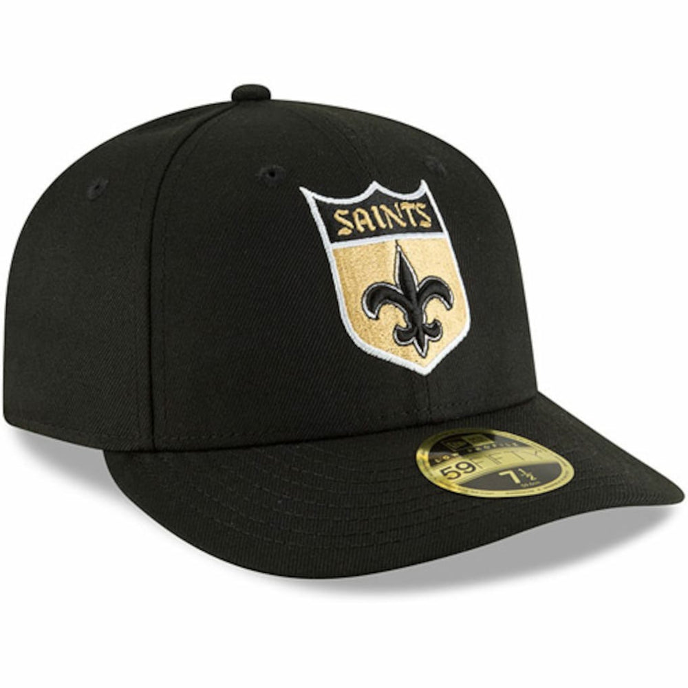 New Orleans Saints New Era Omaha Throwback Low Profile 59FIFTY Fitted Hat - Black - NFL