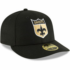 New Orleans Saints New Era Omaha Throwback Low Profile 59FIFTY Fitted Hat - Black - NFL
