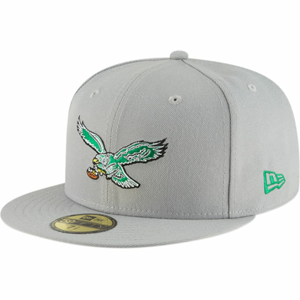 Philadelphia Eagles New Era Omaha Throwback 59FIFTY Fitted Hat - Gray - NFL