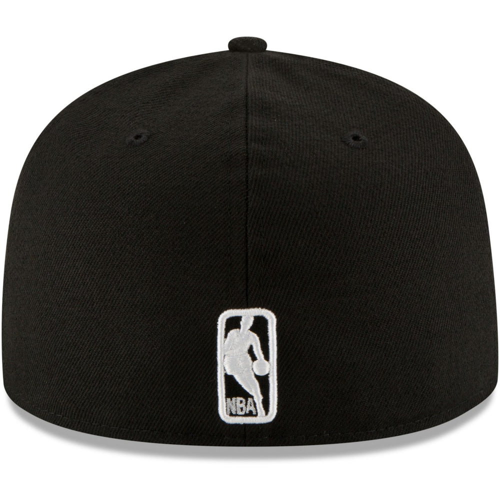 New Era Miami Heat Black & White Logo 59FIFTY Fitted Hat Black