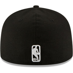 New Era Oklahoma City Thunder Black & White Logo 59FIFTY Fitted Hat Black