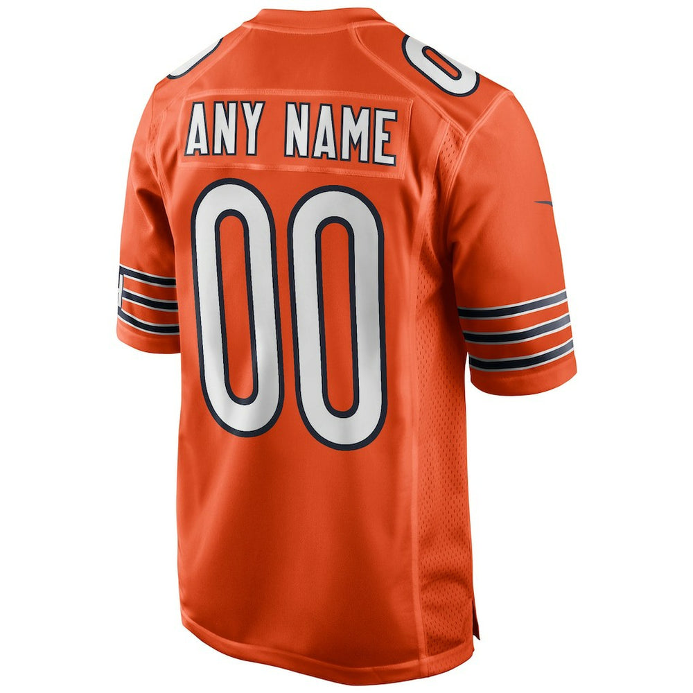 Chicago Bears Youth Alternate Custom Game Jersey - Orange - Nike