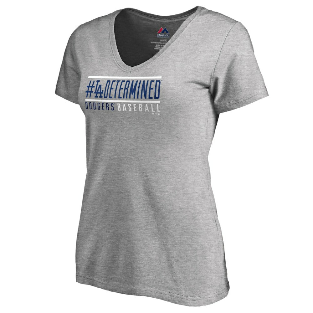 Los Angeles Dodgers Women's Hometown Collection Determined V-Neck T-Shirt Sale