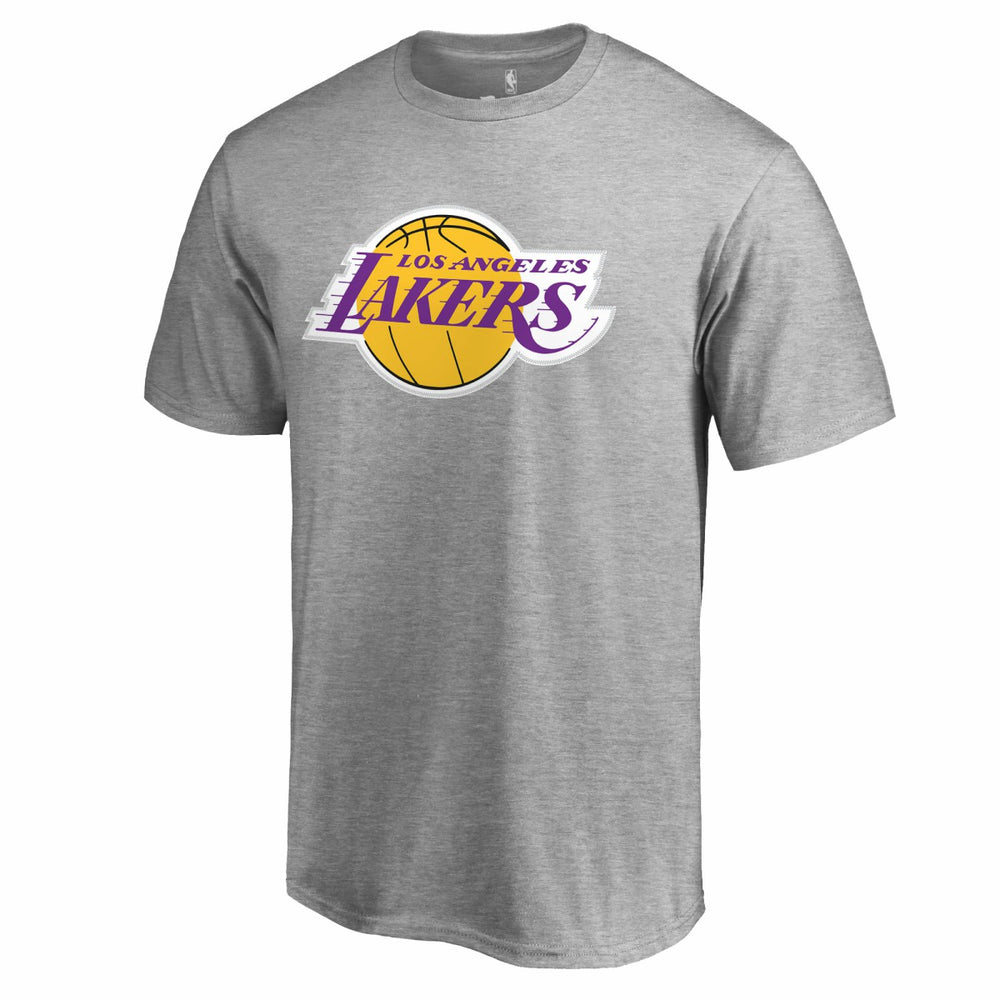 LeBron James Los Angeles Lakers Backer Name & Number T-Shirt Heather Gray