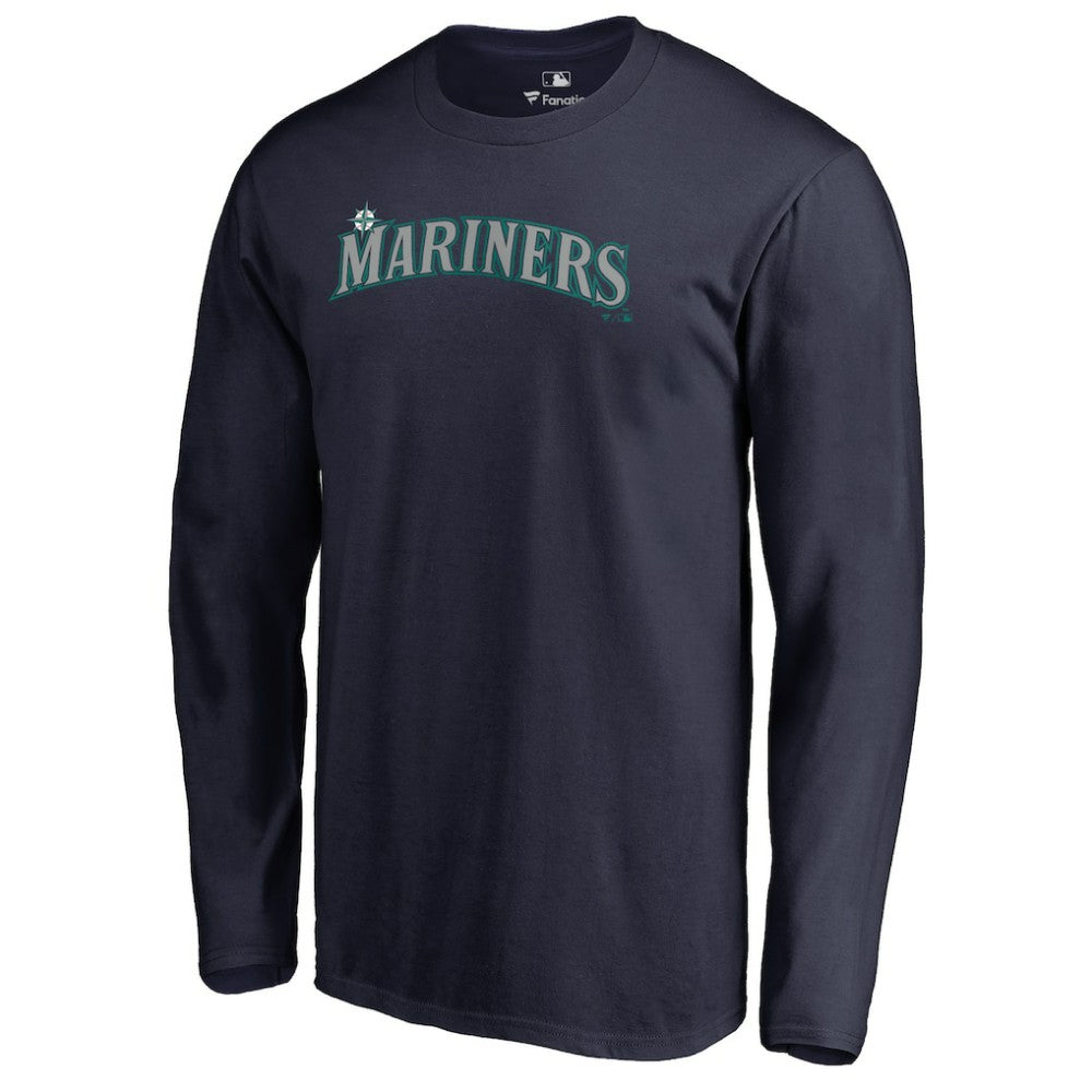 Seattle Mariners Team Wordmark Long Sleeve T-Shirt Discount
