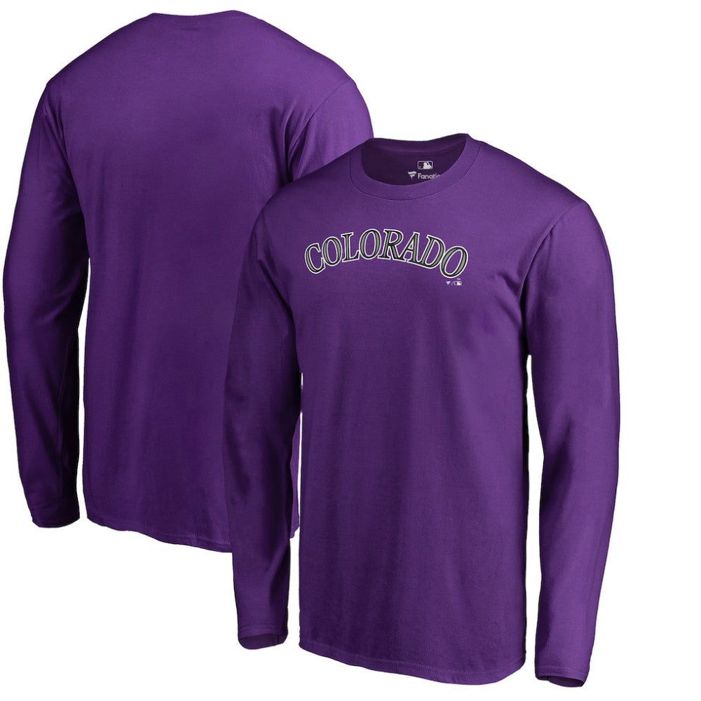 Colorado Rockies Team Wordmark Long Sleeve T-Shirt Online