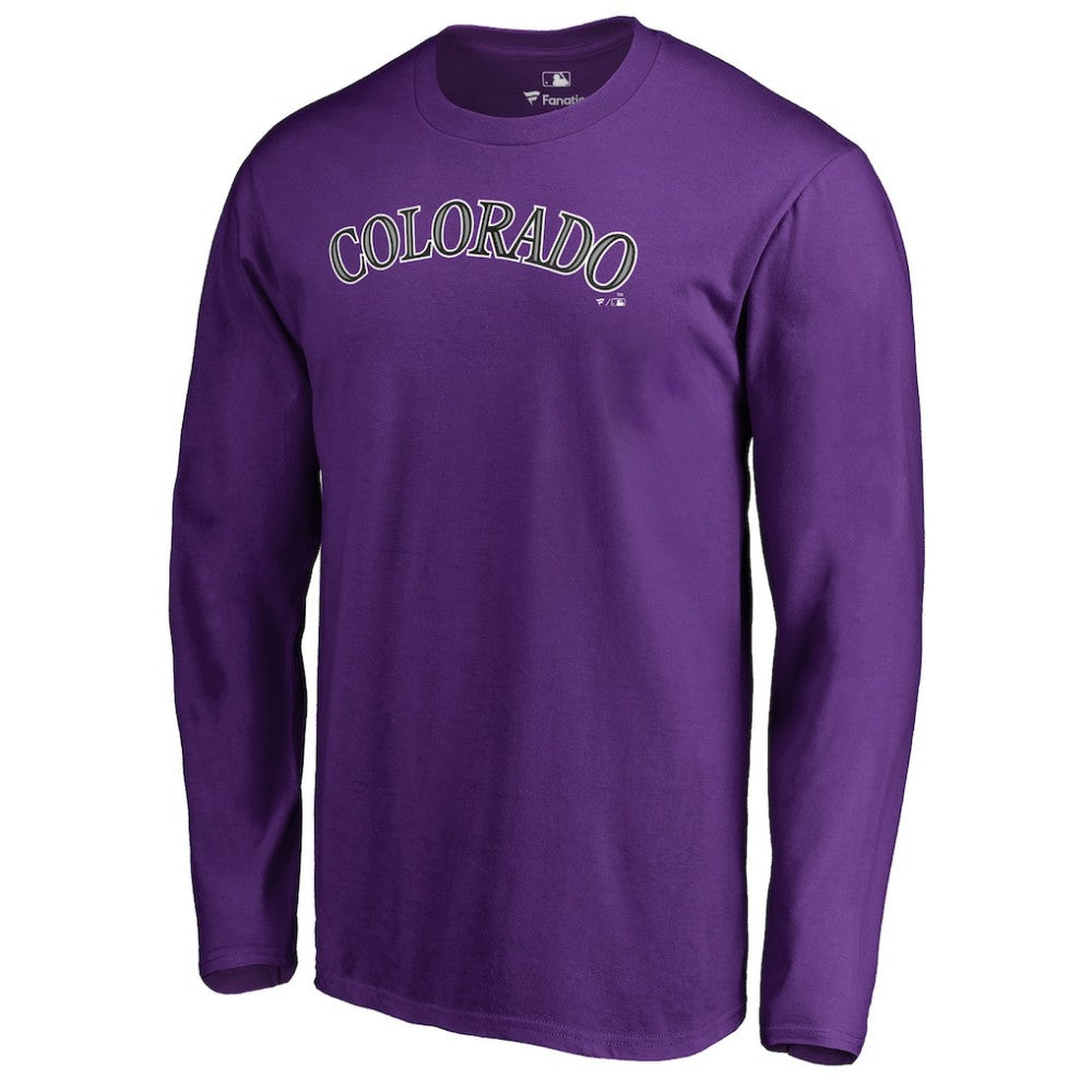 Colorado Rockies Team Wordmark Long Sleeve T-Shirt Online