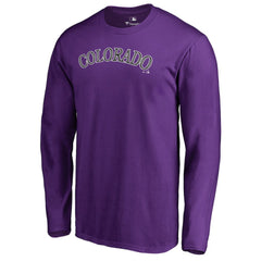 Colorado Rockies Team Wordmark Long Sleeve T-Shirt Online
