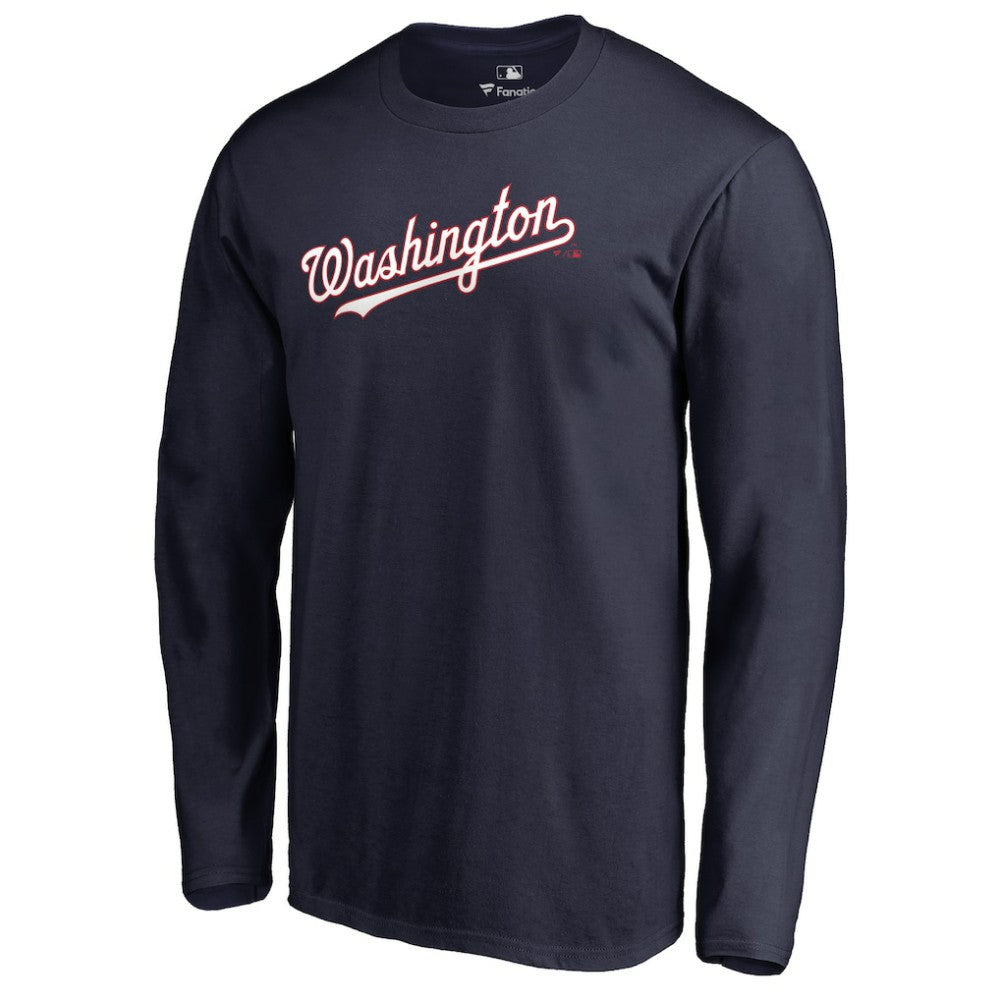 Washington Nationals Team Wordmark Long Sleeve T-Shirt Online