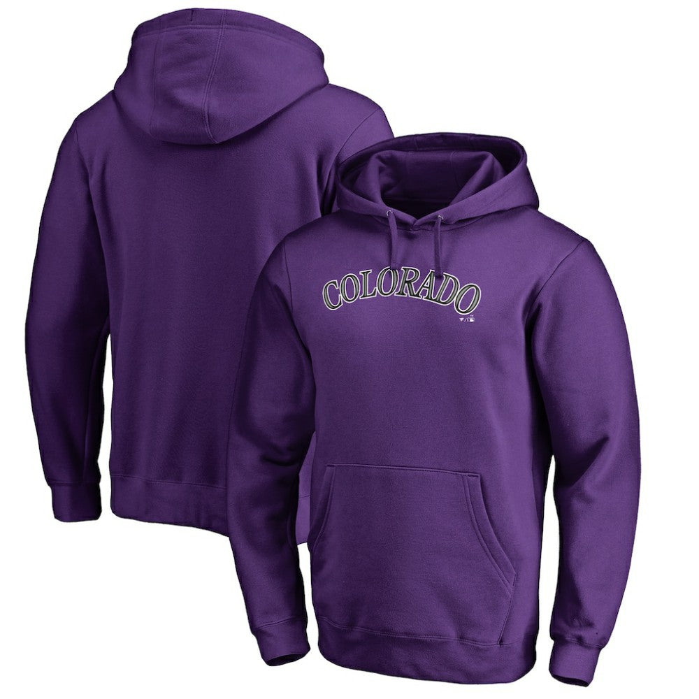 Colorado Rockies Official Wordmark Fitted Pullover Hoodie Discount