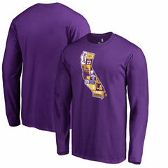 LeBron James Los Angeles Lakers Player State Long Sleeve T-Shirt Purple