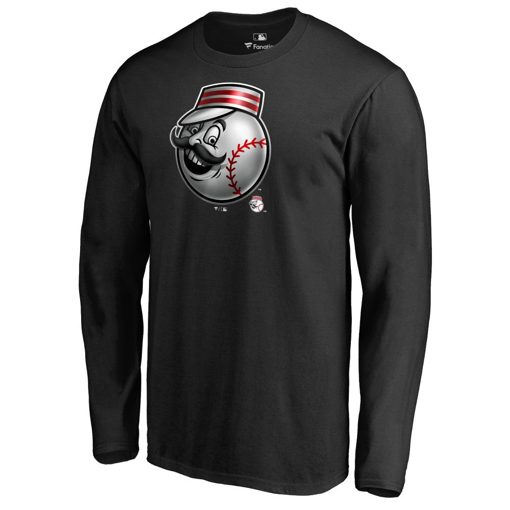 Cincinnati Reds Midnight Mascot Long Sleeve T-Shirt Outlet