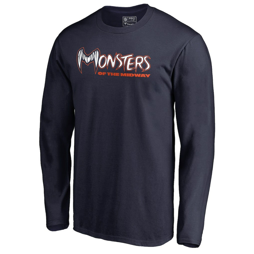 Chicago Bears Monsters Long Sleeve T-Shirt - Navy - NFL