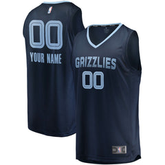 Fanatics Memphis Grizzlies Fast Break Custom Replica Jersey Navy Icon Edition